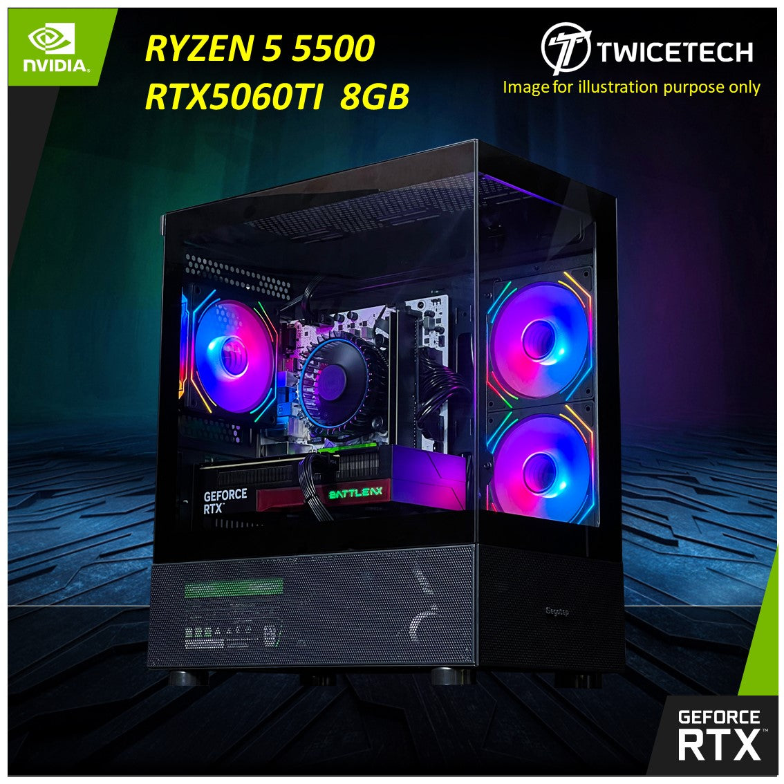 AMD RYZEN 5500 RTX 5060TI 8GB