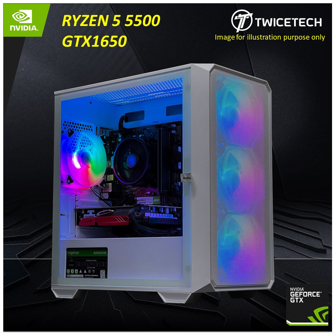 AMD RYZEN 5 5500 +  GTX1650 4GB