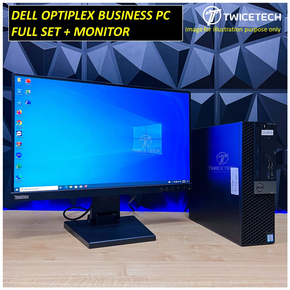 Optiplex Monitor DELL OPTIPLEX BUSINESS PC + MONITOR FULL SET ( USED )
