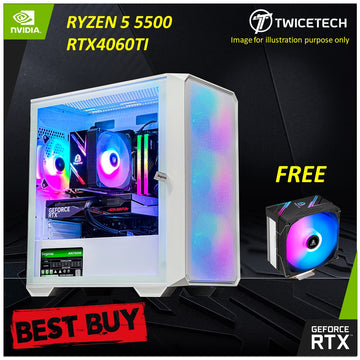 AMD RYZEN 5 5500 +  RTX 4060TI  8GB